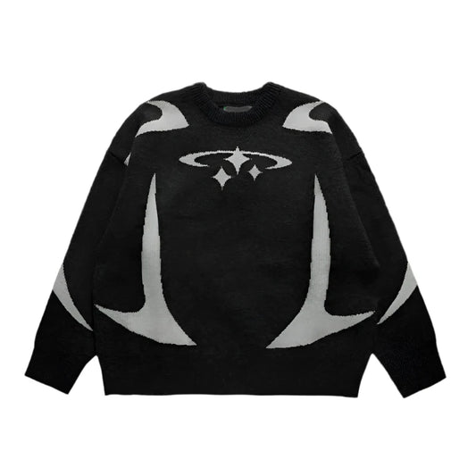 Oversized Streetwear Graphic Star Sweater