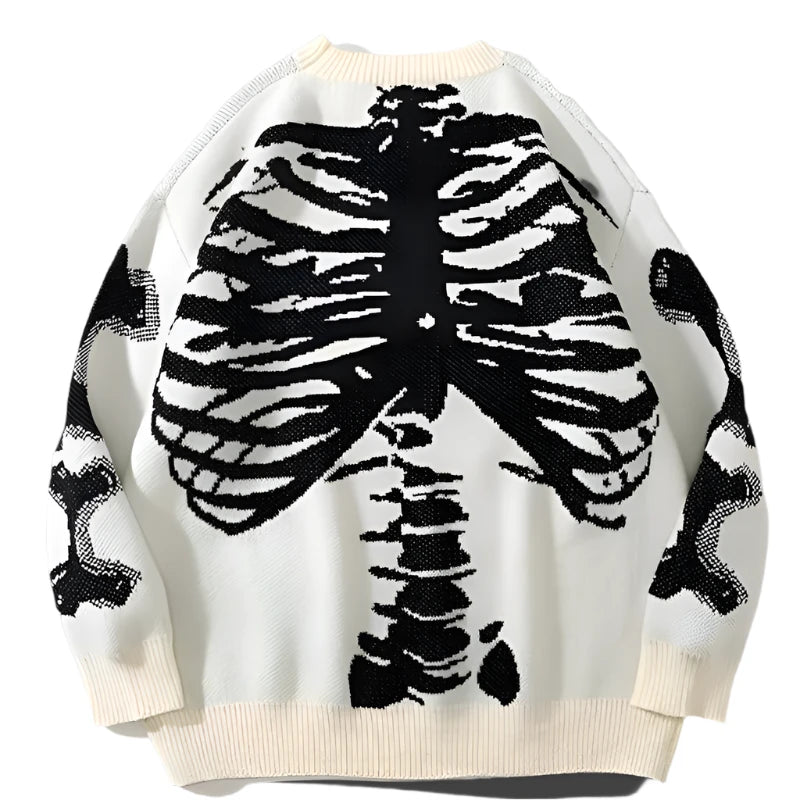 white oversized gothic sweatshirt