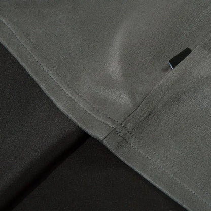 close up grey streetwear style suede shirt