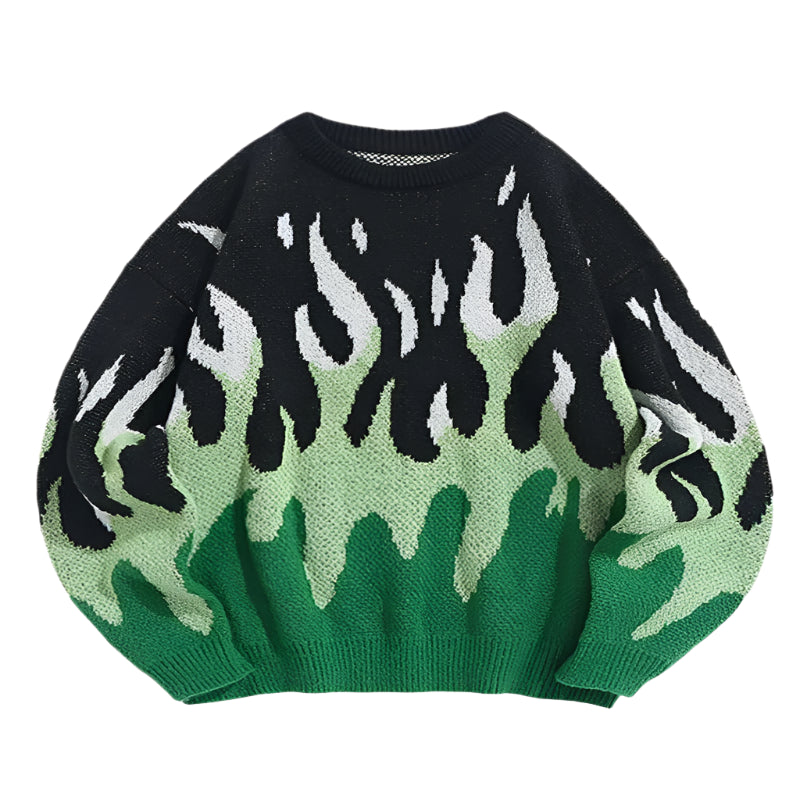 Flame Graphic Sweater